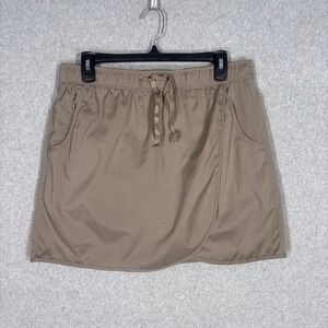 44 Degrees North Skort Skirt Medium Khaki Tan Wrap‎ Tennis Preppy Golf Shorts
